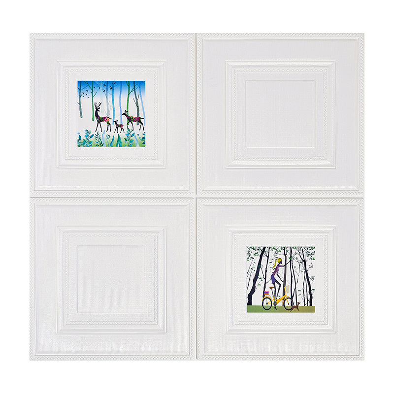 Rynx | Modern Wall Panel Cartoon Print Peel and Stick Waterproof Wall Panel