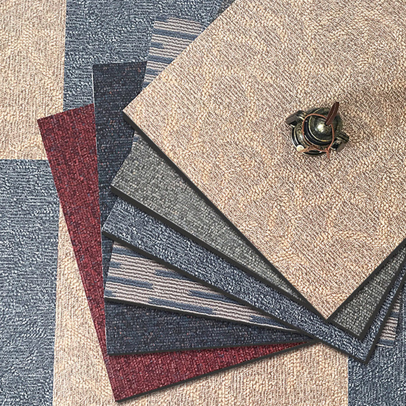 Rynx | Modern Water-Repellent Plastic Flooring Fabric Look Square Edge Floor Tiles