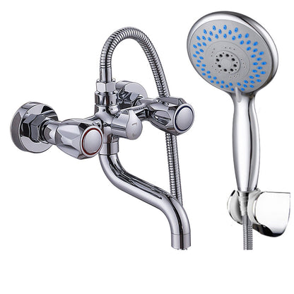 Rynx | Chrome Bathroom Faucet Trim Wall-mounted Swing Faucet with Hand Shower