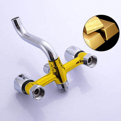Rynx | Chrome Bathroom Faucet Trim Wall-mounted Swing Faucet with Hand Shower