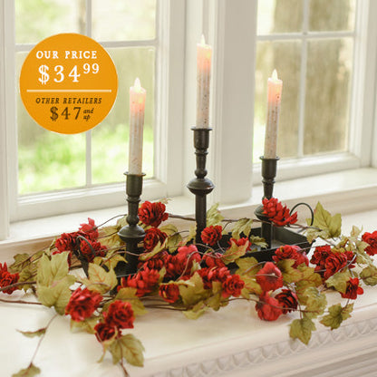 Rynx | Black taper candle holders with matching tray