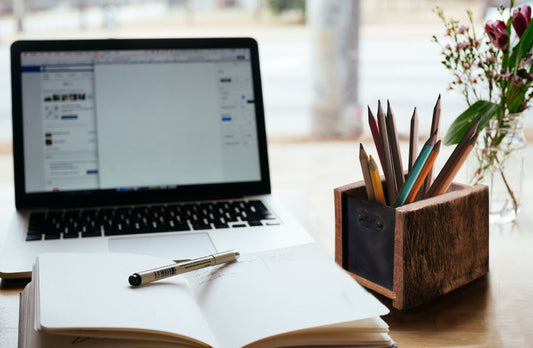 Rynx | Rustic wood pencil holder