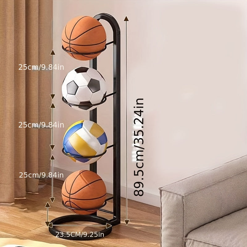 Rynx | Portable Carbon Steel Ball Bearing Stand - Display Stand for Basketball, Football and Volleyball