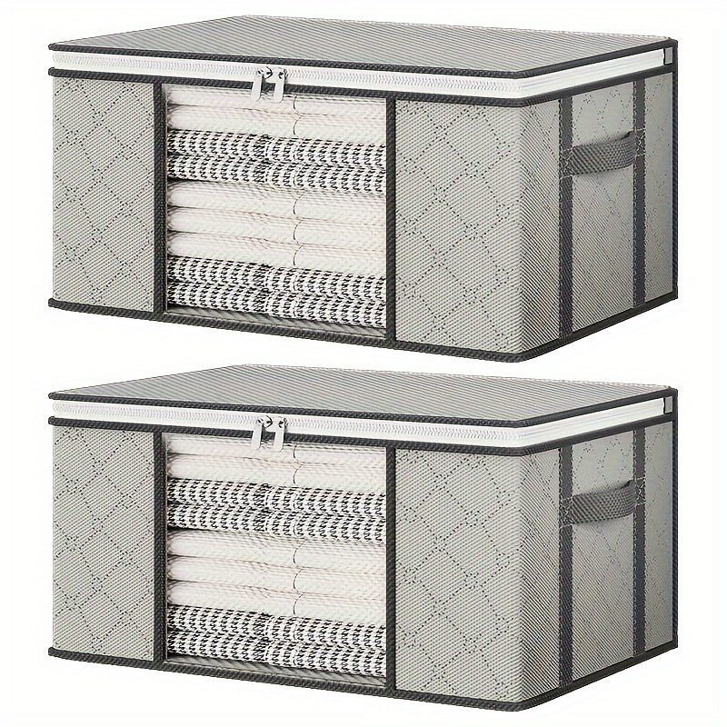 Rynx | Set of 4 Foldable Storage Bags – Gray with Window