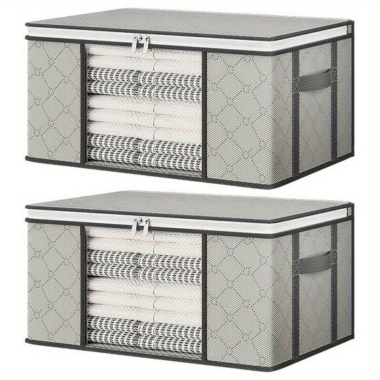 Rynx | Set of 4 Foldable Storage Bags – Gray with Window