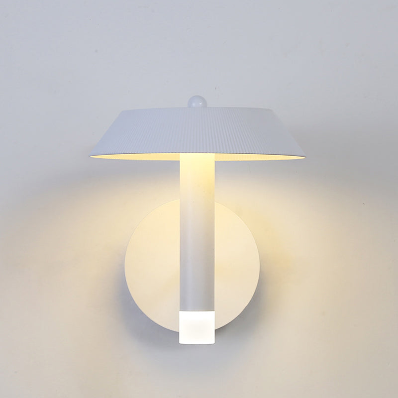 Rynx | Metallic Conical Wall Light Modernist White/Grey LED Wall Mount Lamp for the Bedroom