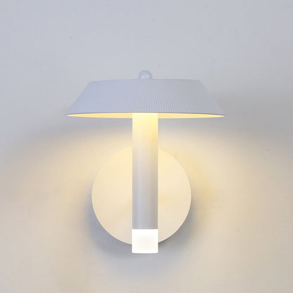 Rynx | Metallic Conical Wall Light Modernist White/Grey LED Wall Mount Lamp for the Bedroom