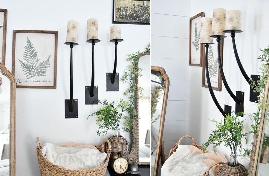 Rynx | Blacksmith Wall Sconce, Set of 3