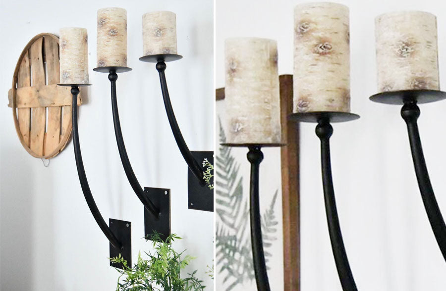 Rynx | Blacksmith Wall Sconce, Set of 3
