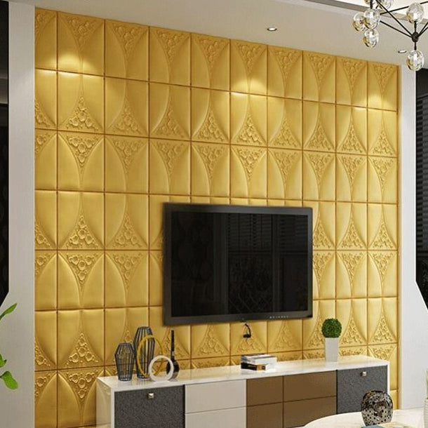 Rynx | Modern Style Plastic Wall Panel Living Room Peel and Stick 3D Wall Covering