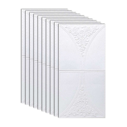 Rynx | Modern Style Plastic Wall Panel Living Room Peel and Stick 3D Wall Covering