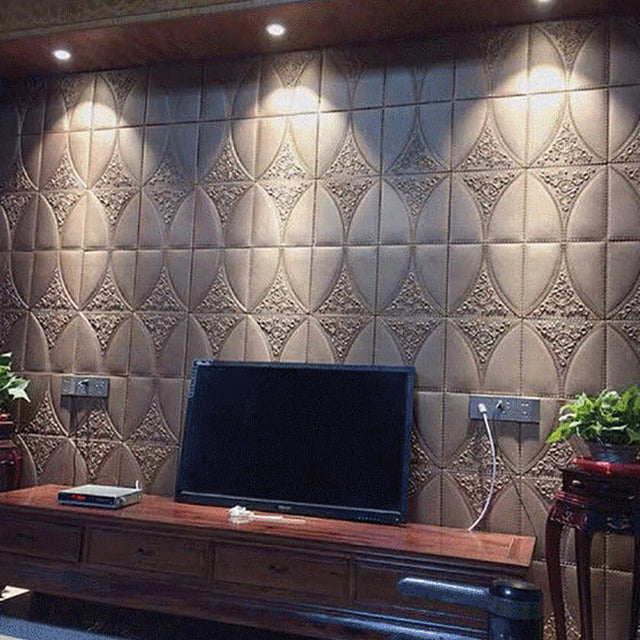 Rynx | Modern Style Plastic Wall Panel Living Room Peel and Stick 3D Wall Covering