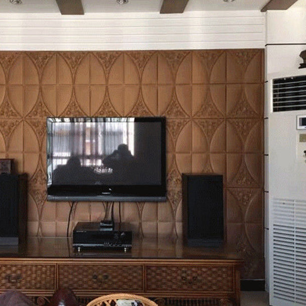 Rynx | Modern Style Plastic Wall Panel Living Room Peel and Stick 3D Wall Covering