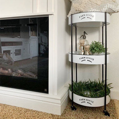 Rynx | Enamel Farmhouse Three-Tiered Trolley