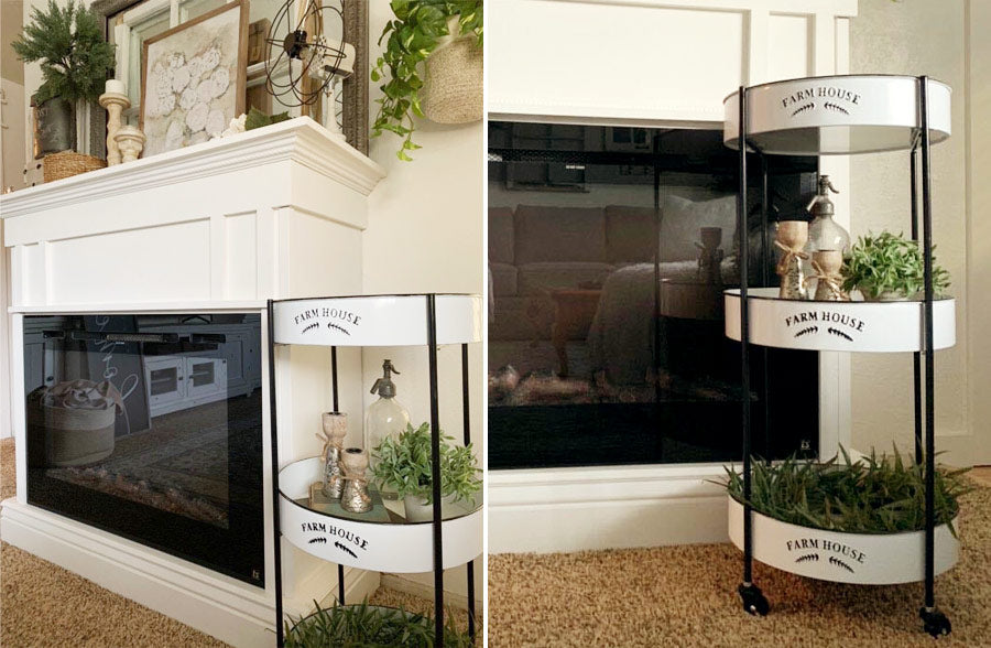 Rynx | Enamel Farmhouse Three-Tiered Trolley