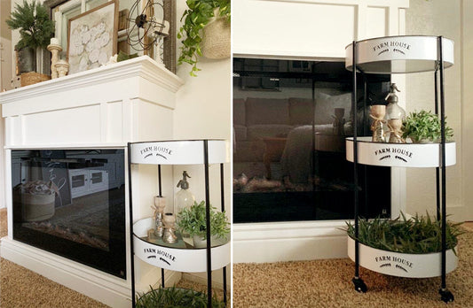 Rynx | Enamel Farmhouse Three-Tiered Trolley