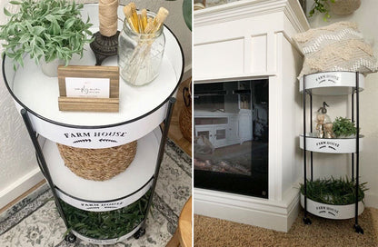 Rynx | Enamel Farmhouse Three-Tiered Trolley
