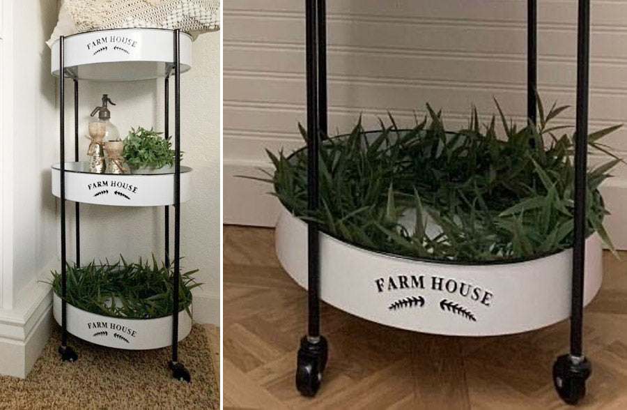 Rynx | Enamel Farmhouse Three-Tiered Trolley