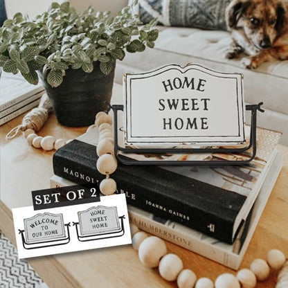 Rynx | Enamel table sign, set of 2