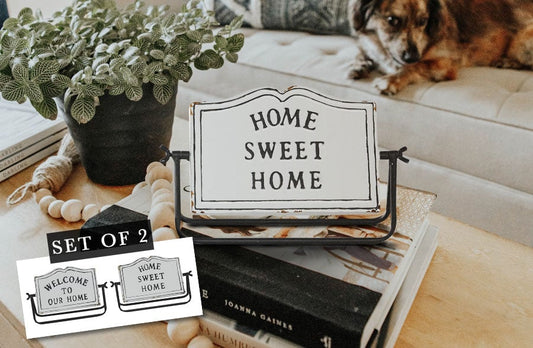 Rynx | Enamel table sign, set of 2