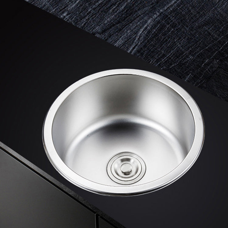 Rynx | Round Single Bowl Kitchen Sink Stainless Steel Sink with Drain Strainer Set