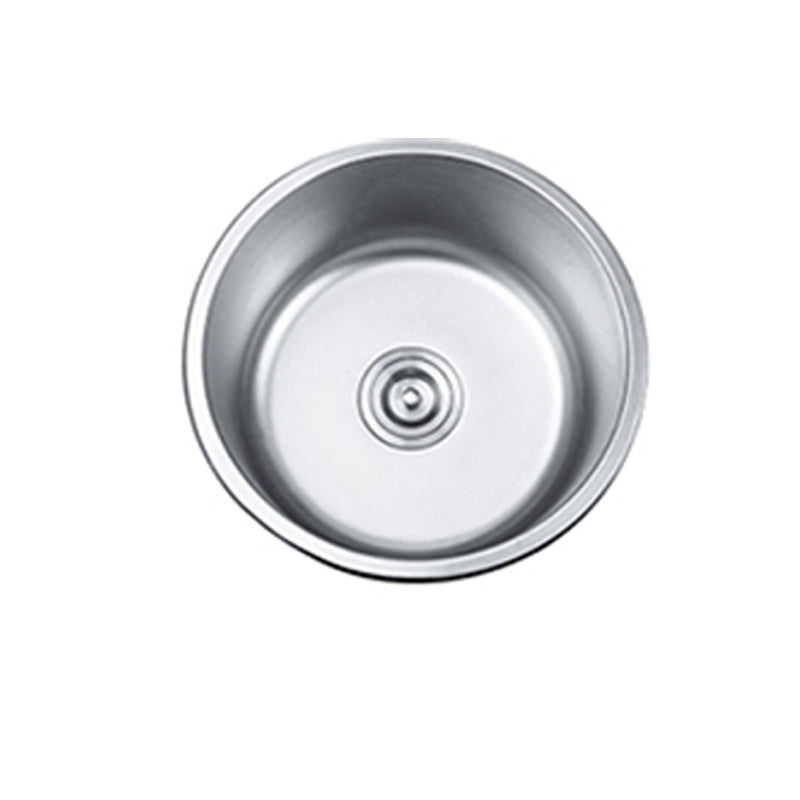 Rynx | Round Single Bowl Kitchen Sink Stainless Steel Sink with Drain Strainer Set