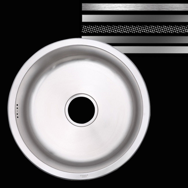 Rynx | Round Single Bowl Kitchen Sink Stainless Steel Sink with Drain Strainer Set