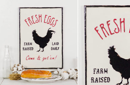 Rynx | Enamel-Inspired Fresh Eggs Sign