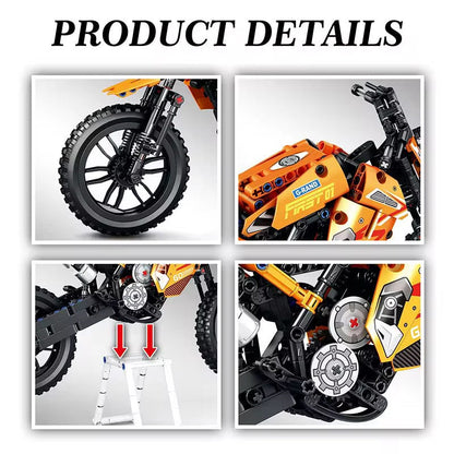 Rynx | Building Blocks Motocross Motorcycle Set 506 Parts