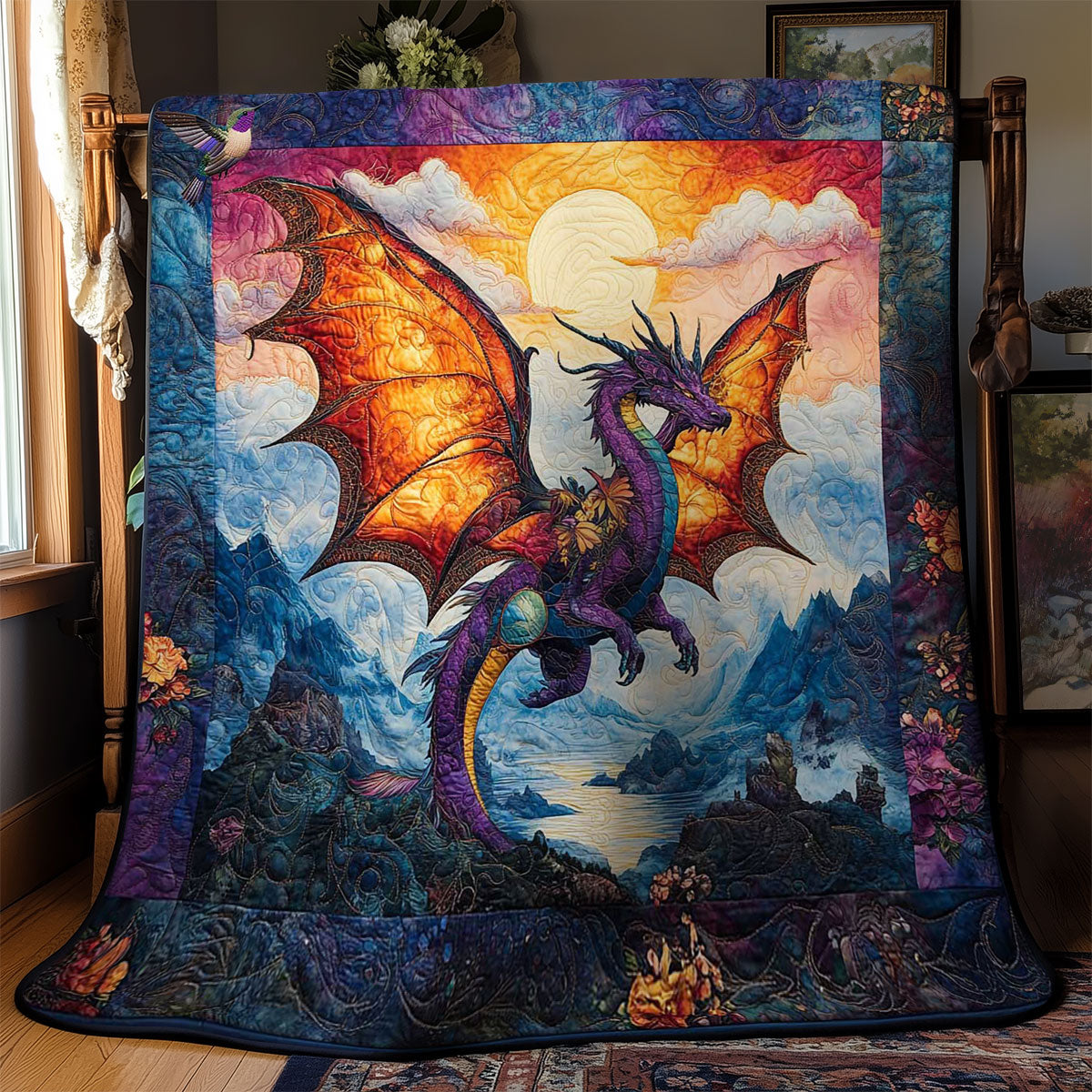 Rynx | Radiant Winged Dragon Quilt