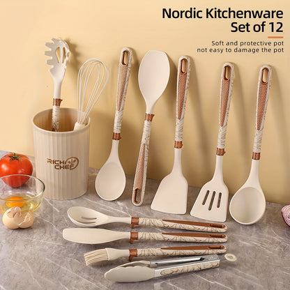 RYNX | Cooking - Cooking fun with the Elegant Silicone Kitchen Utensil Set