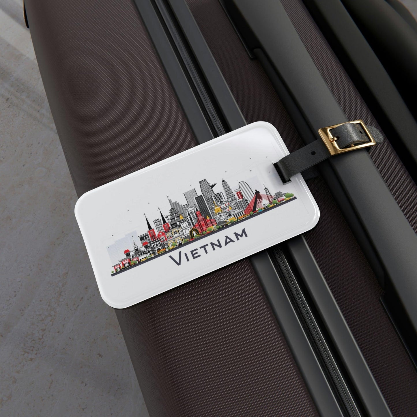 Rynx | Personalized Explorer Acrylic and Leather Luggage Tag
