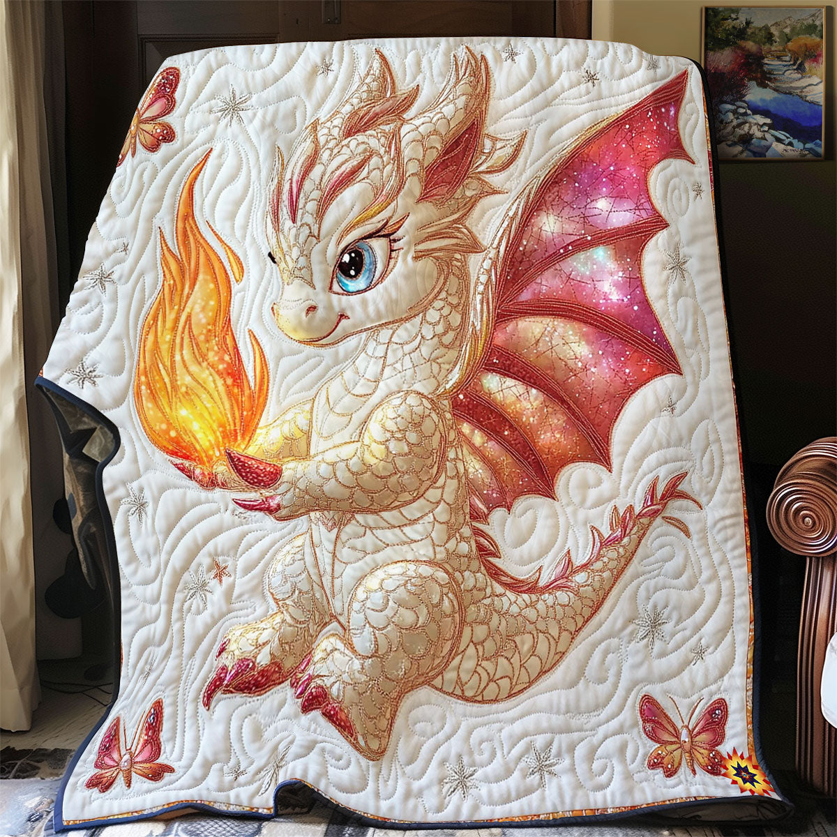 Rynx | Baby Flame Dragon Quilt