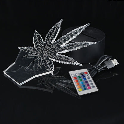 Rynx | Hemp Leaf - 3D Night Lamp Acrylic Table Lamp