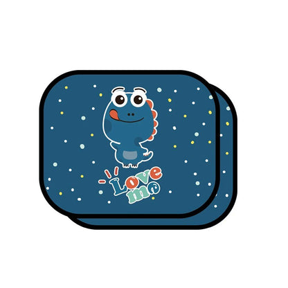Rynx | Adorable Animal Cartoon Car Window Sunshades - 2PCS, Universal Fit, Anti-UV, Privacy Protection