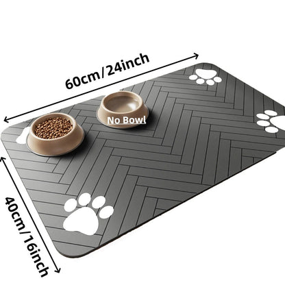 Rynx | Absorbent Pet Feeding Mat with Waterproof Rubber Backing