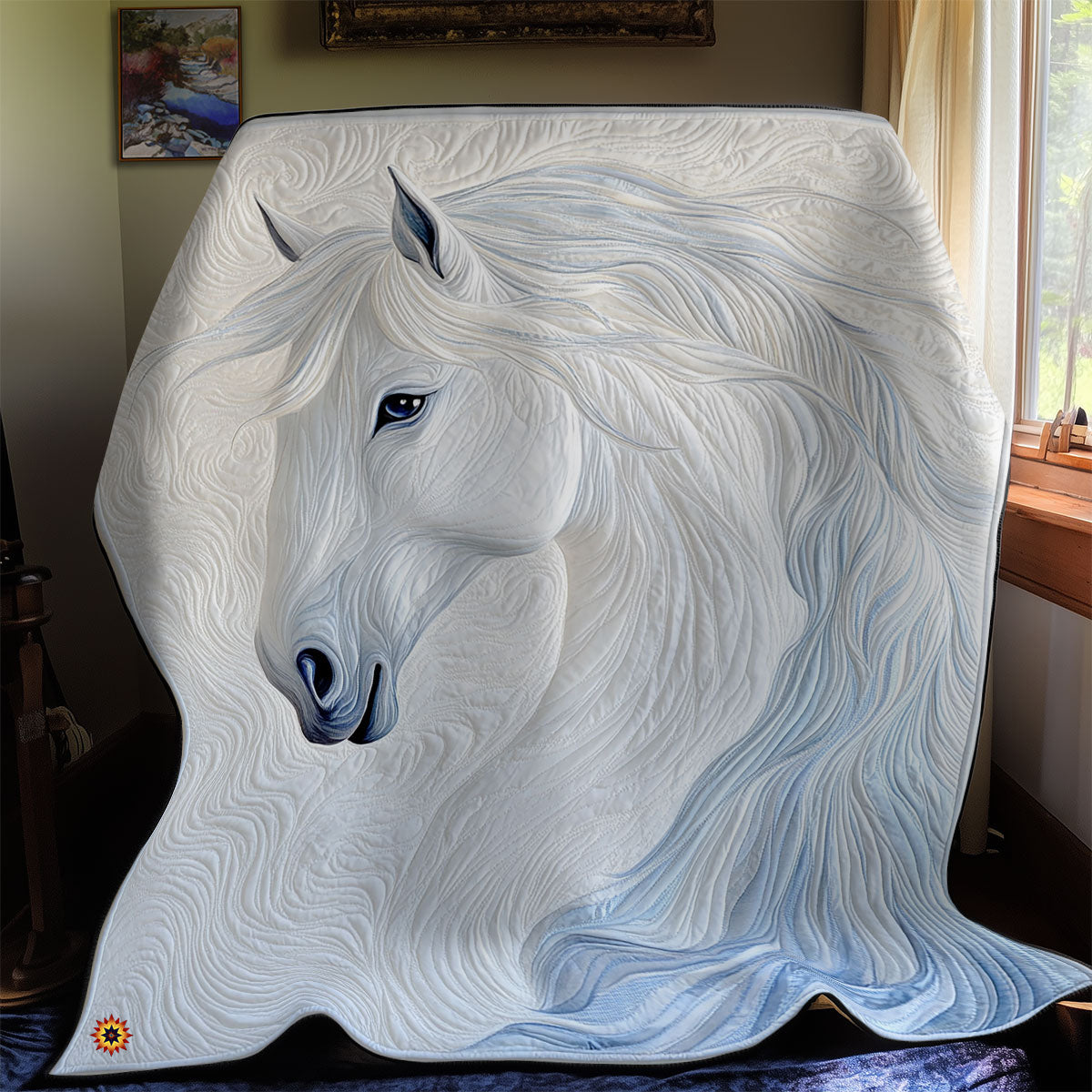 Rynx | Abstract Blue Horse Blanket