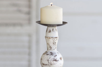 Rynx | Sculpted wooden candle pillars, set of 2