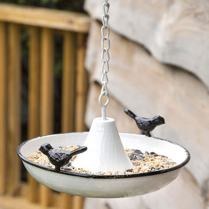 Rynx | Enamel Saucer Hanging Bird Feeder