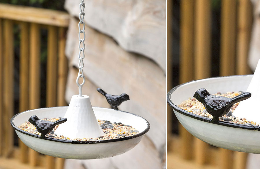 Rynx | Enamel Saucer Hanging Bird Feeder