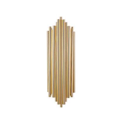 Rynx | Gold Finish Slim Tube Wall Light Post Modern 4 Bulbs Metal Wall Lamp Light