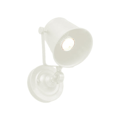 Rynx | Antique Style Bucket Wall Lamp Sconces 1 Light Iron Adjustable Wall Mounted Light in Black/Grey for Outdoor