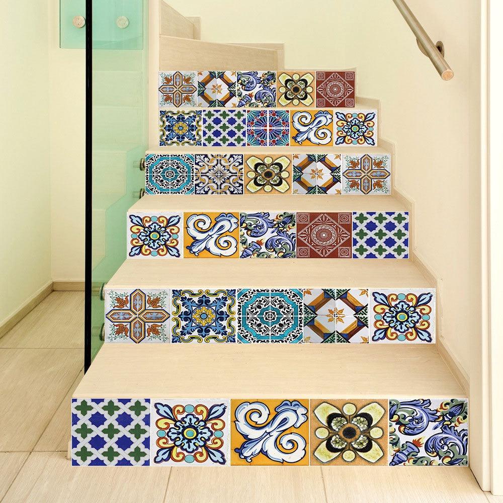 Rynx | Transform your stairs with stylish abstract geometric decals