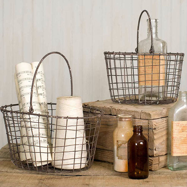 Rynx | Nesting wire baskets with handles, set of 2