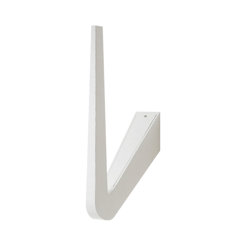 Rynx | V-shaped wall lighting contemporary style metal LED black/white wall lamp for hallway, warm/white light