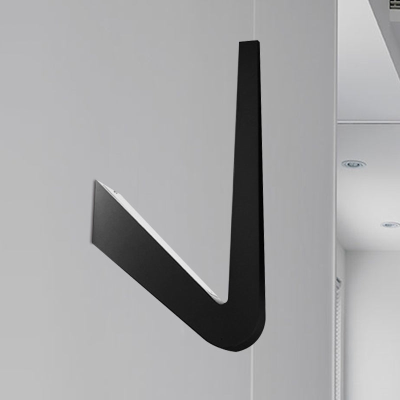 Rynx | V-shaped wall lighting contemporary style metal LED black/white wall lamp for hallway, warm/white light