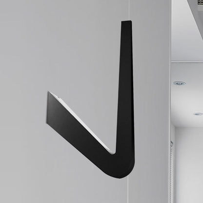 Rynx | V-shaped wall lighting contemporary style metal LED black/white wall lamp for hallway, warm/white light
