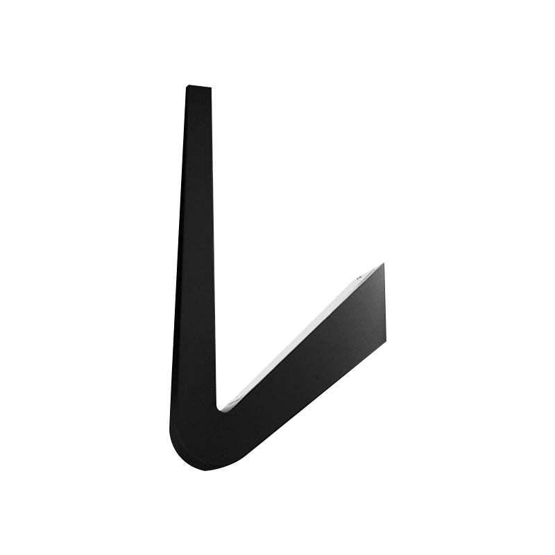Rynx | V-shaped wall lighting contemporary style metal LED black/white wall lamp for hallway, warm/white light