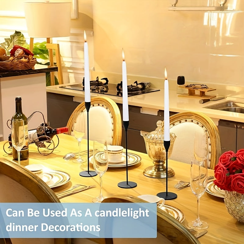 Rynx | 6-piece Set Black/Gold Candelabra - For Restaurant, Wedding, Dinner & Party Decoration