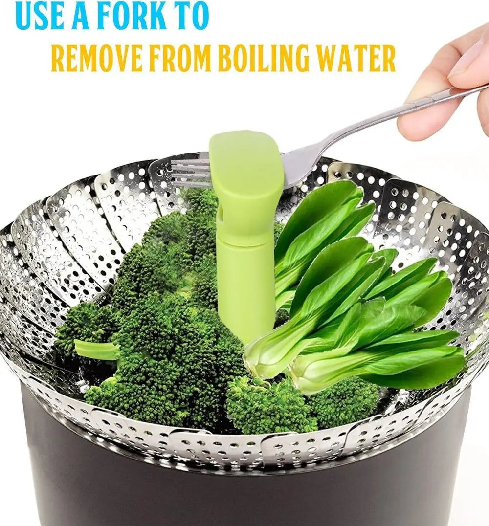 Rynx | Adjustable steam cooker made of stainless steel – Foldable basket for healthy cooking
